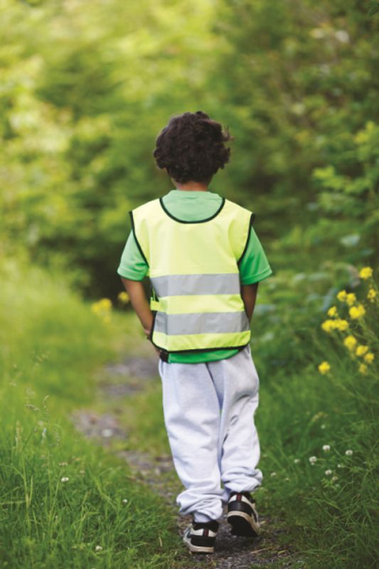 Refleksvest standard med trykk uten glidelås